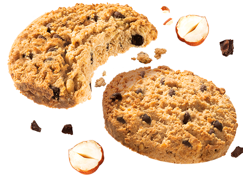 Oats chocolate hazelnuts cookies