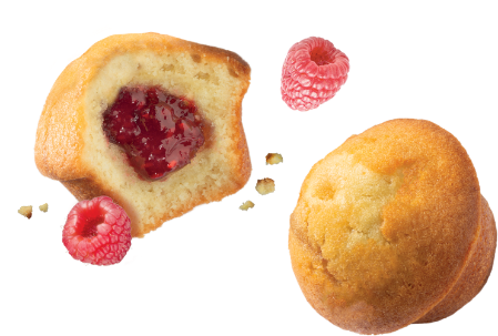 Mini raspberry muffins